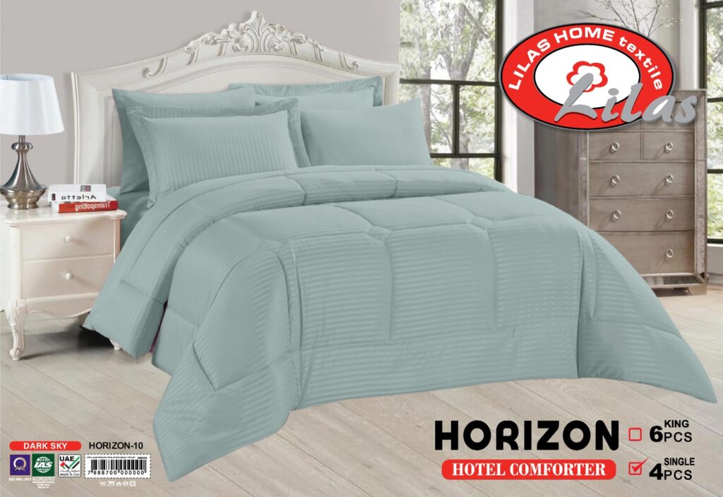 COMFORTER APOLLO HORIZON HOTEL STRIPE SINGLE 4PCS SET